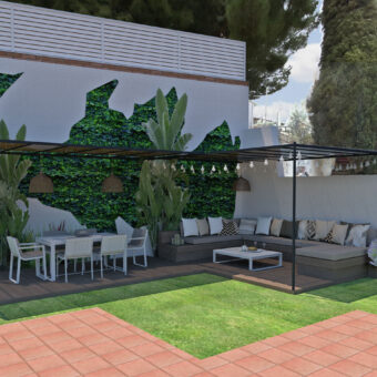 Design for garden remodeling at detached house at Masnou