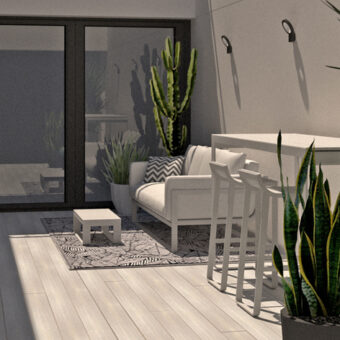 Diseño de patio y terraza en Terrassa