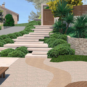 Design for the remodeling of a garden in Corbera