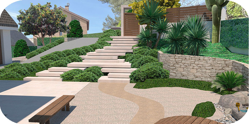 Design for the remodeling of a garden in Corbera